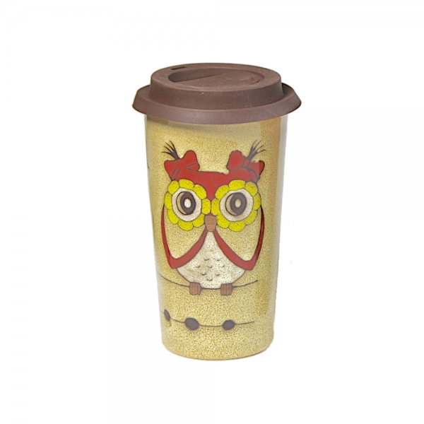 Doppelwandiger Kaffeebecher Kaffee-2-Go sand