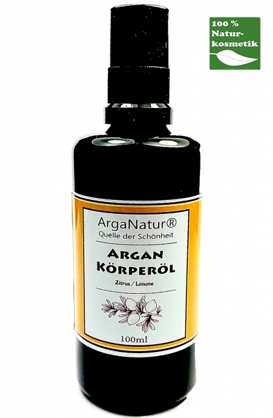 Arganöl Zitrus-Limone Argan-Körperöl 100ml ArgaNatur Massageöl