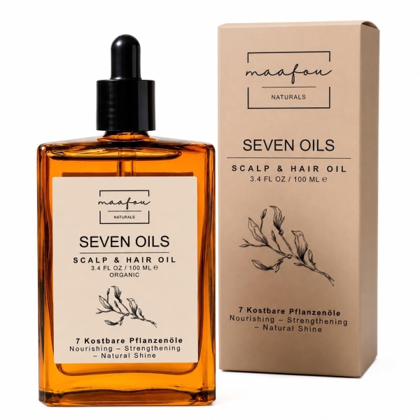 Maafou Naturals SEVEN OILS Haaröl & Bartöl (100ml) – 7 hochwertige Öle in einer Flasche