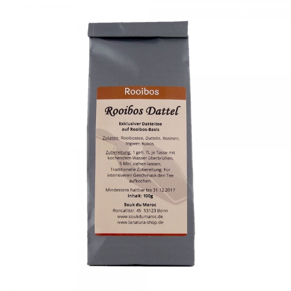 Rooibos Tee mit Dattel natur belassen