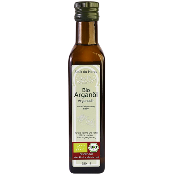 100% Bio Argan-Speise-Öl | nativ| kaltgepresst und Rein | 250ml mit Ausguss