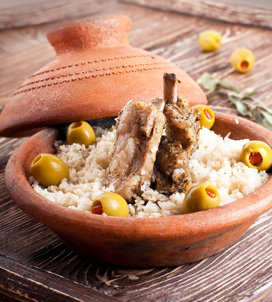 Tajine Gericht mit Lamm