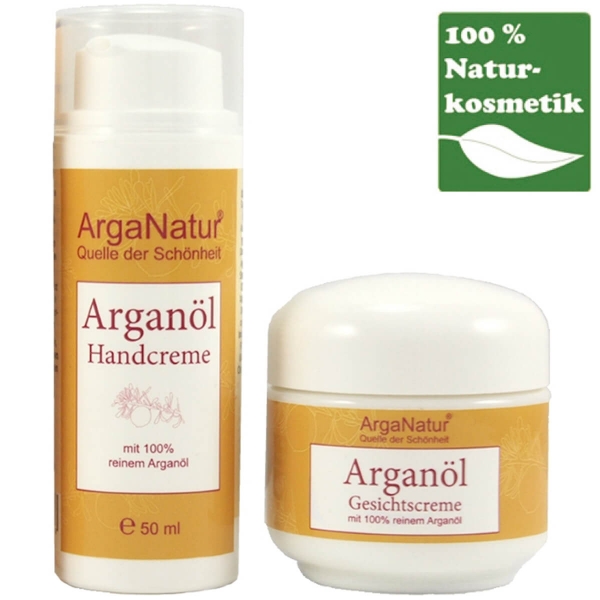 Arganöl für die Hand und Gesicht ein Creme-Geschenkduo von ArgaNatur